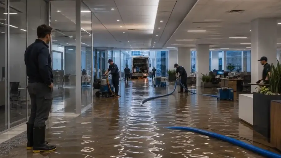 Commercial water damage restoration in a Palmetto, GA building